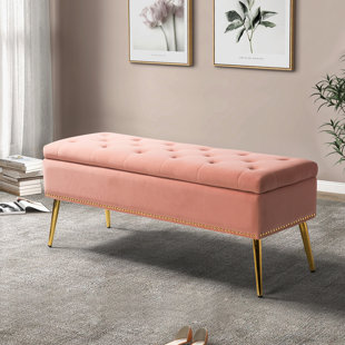 pink bedroom bench